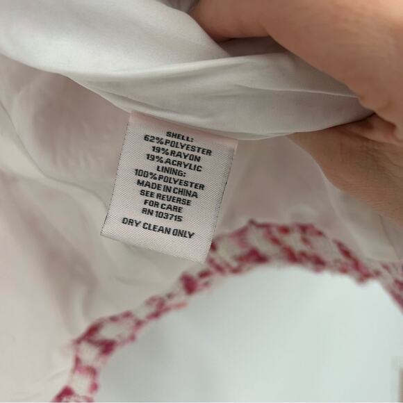 NWT Nanette Lepore Mojave Boucle Tweed Textured Open Blazer Jacket Size 12 - Picture 7 of 9